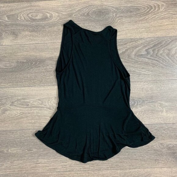Aritzia Wilfred Concorde Peplum Top Sleeveless Blouse Rayon Black Size XS - Picture 8 of 8